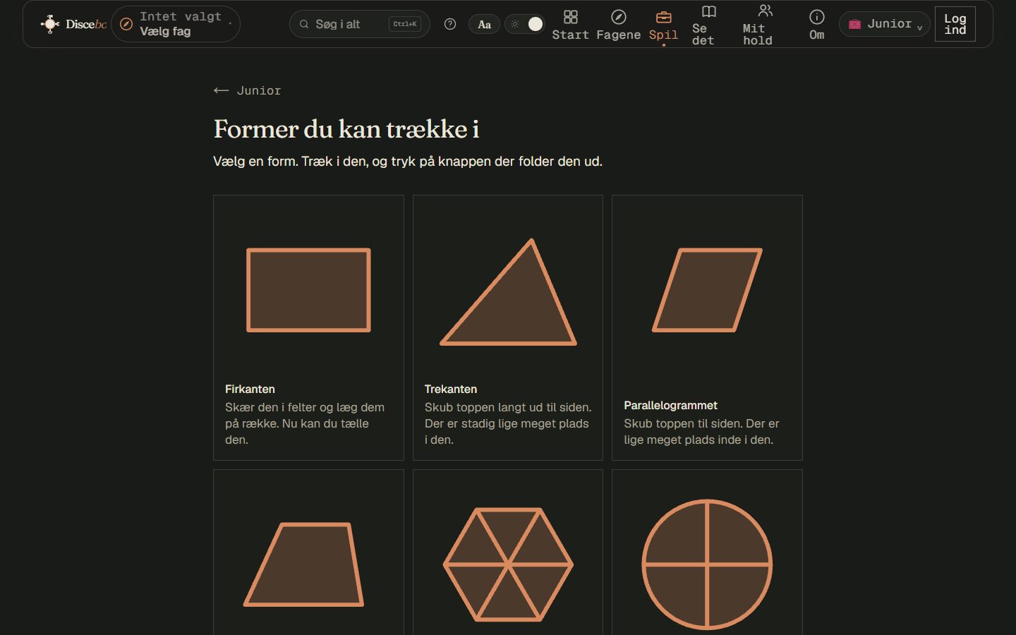 Formerne — firkant og trekant