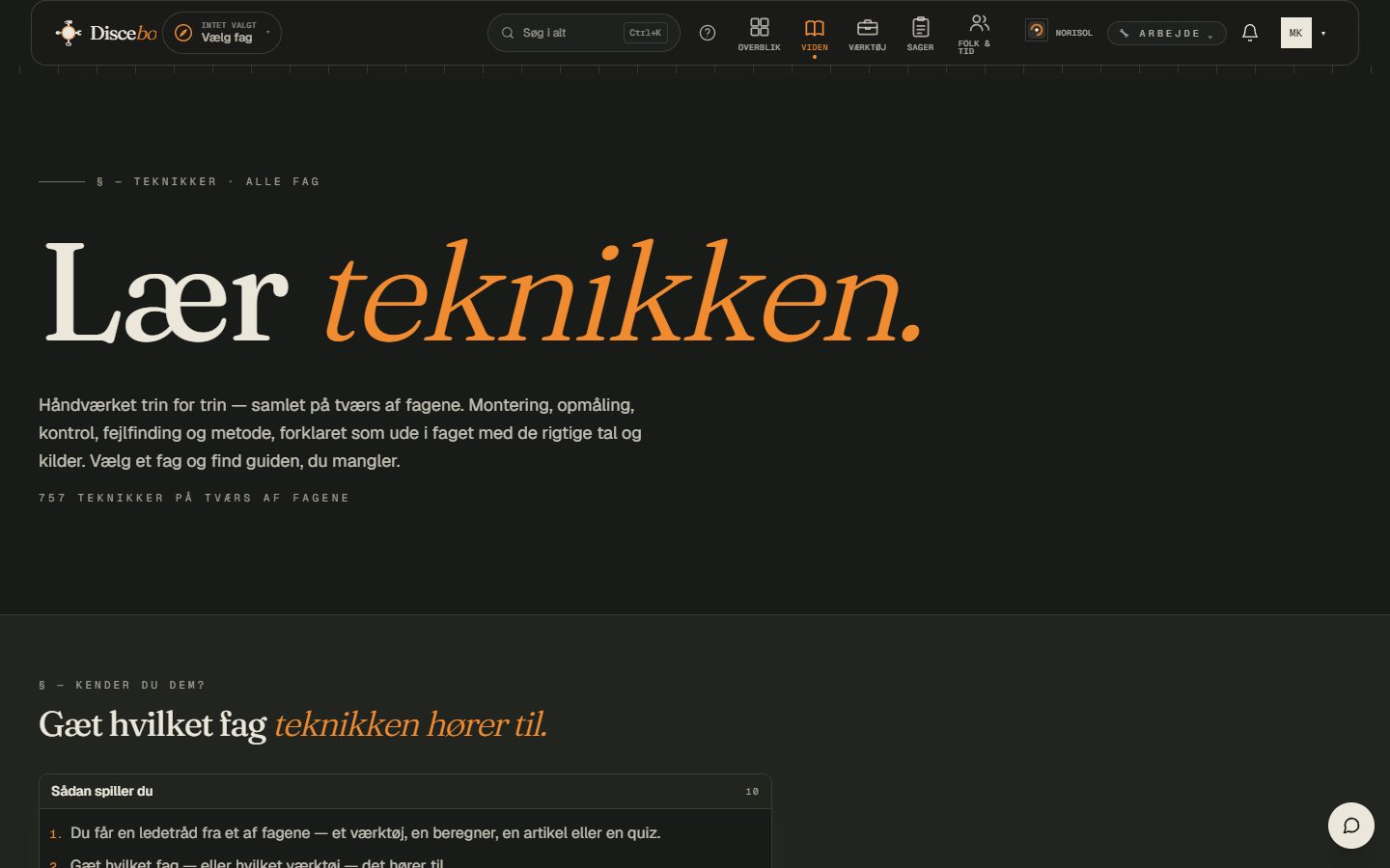 Teknikker — guiderne på tværs af fagene